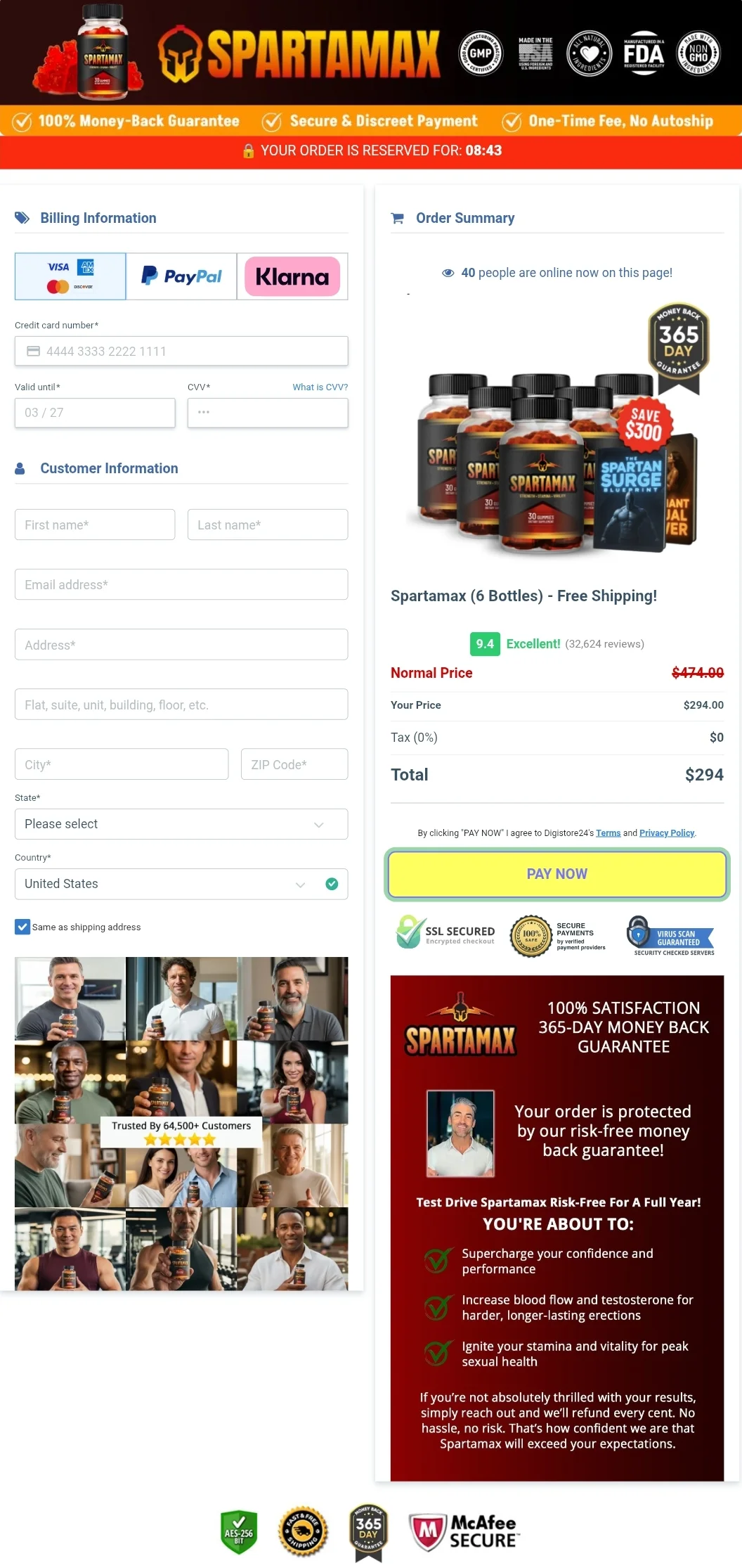 Spartamax order form